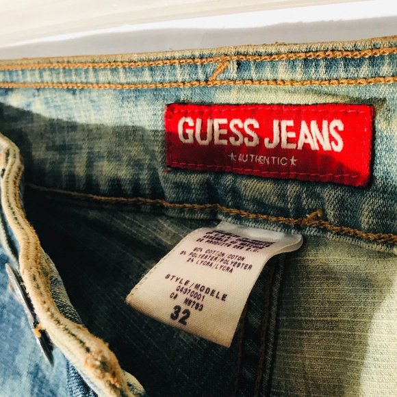 Guess Jeans Blue Acid Wash Tie Dye Size 32 Dyed - Picture 6 of 15